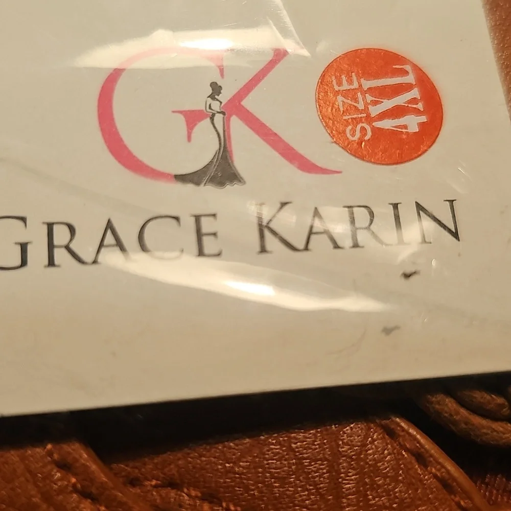 Grace Karin Brown Braided Stretch Belt 4XL